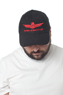 Кепка с логотипом Goldwing, красная вышивка